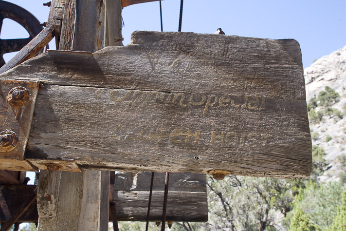Sign on Nearby Mining Equipment